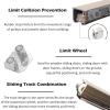 Bypass Sliding Door Hardware Kit with Twin Rails, 9.5 ft/290 cm view 4