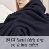 GOUTUI Flannel Blanket 180 x 200 cm, Soft & Washable, Dark Gray view 2