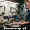Yplkm Wall-Mounted Tool Organizer | Steel Tool Holder | Space-Saving Hammer Holder view 3