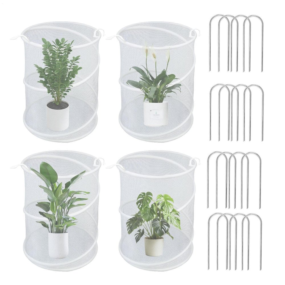 Plant Protection Net Enclosure with 16 Anchoring Pegs