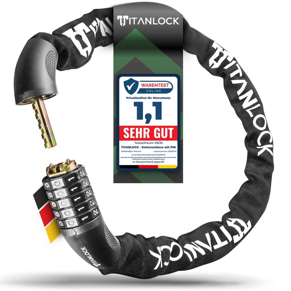 TITANLOCK Bike Chain Lock Theft-Resistant [REFLECTIVE]