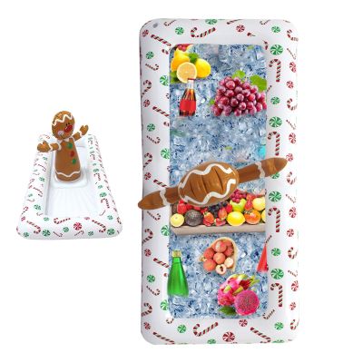 Inflatable Ice Cube Holder with Cooling for Food and Drinks