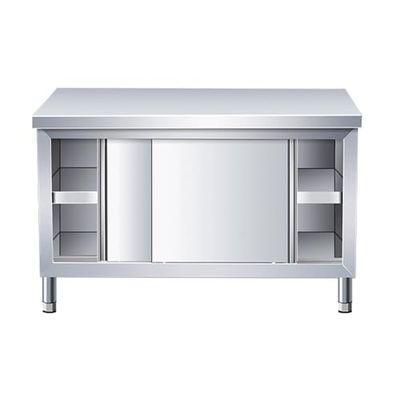 Stainless Steel Worktable with Cabinet, 120 x 60 x 80 cm