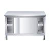 Stainless Steel Worktable with Cabinet, 120 x 60 x 80 cm view 1