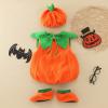 Baby Halloween Pumpkin Costume with Hat and Shoes view 4