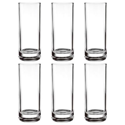 Kitchen Glasses, 6-Piece Set, Reusable Glasses for Water and Cocktails