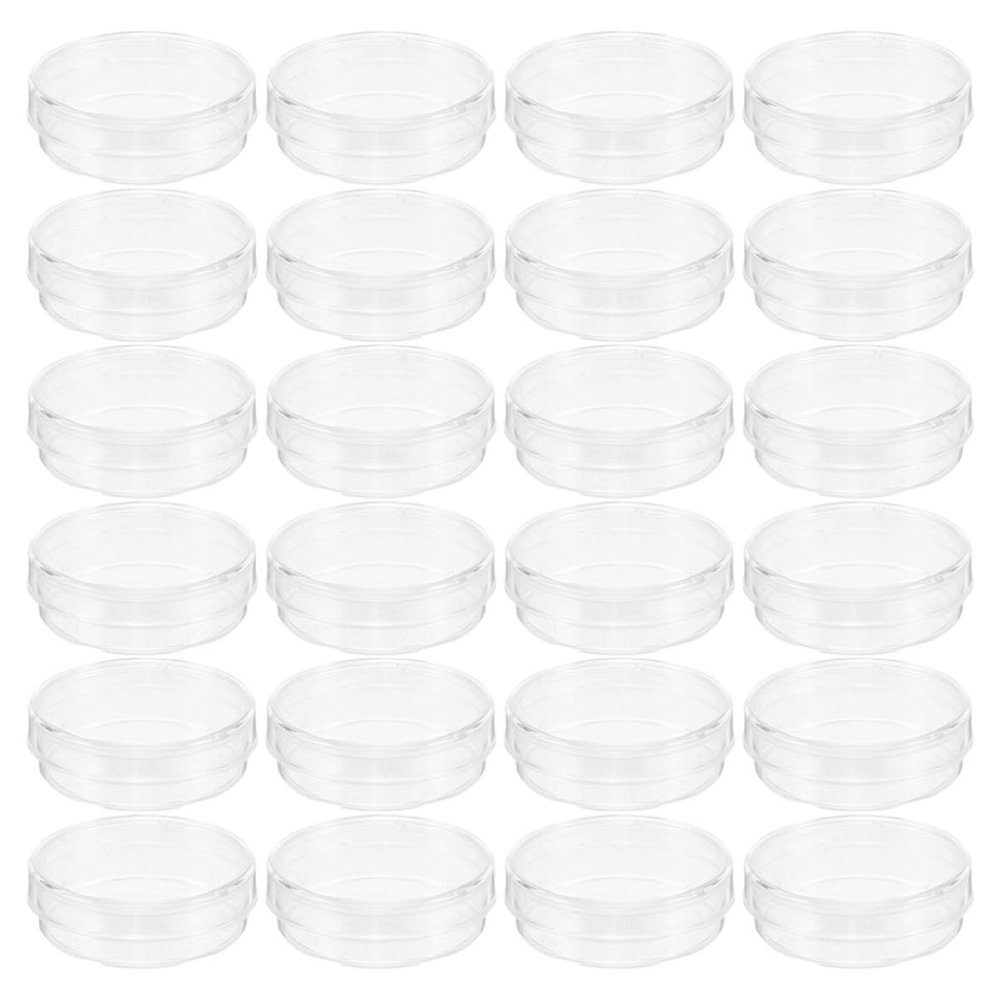 Zerodeko Transparent Plastic Petri Dishes with Smooth Rims, 35 mm, 100 Pieces