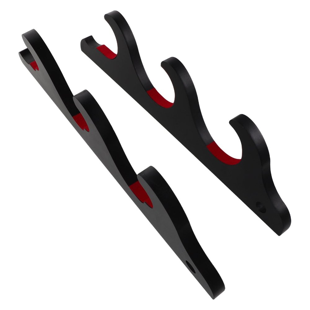 TOYANDONA Wall-Mounted Baseball Bat Rack, 1 Pair, 3-Tier, Black
