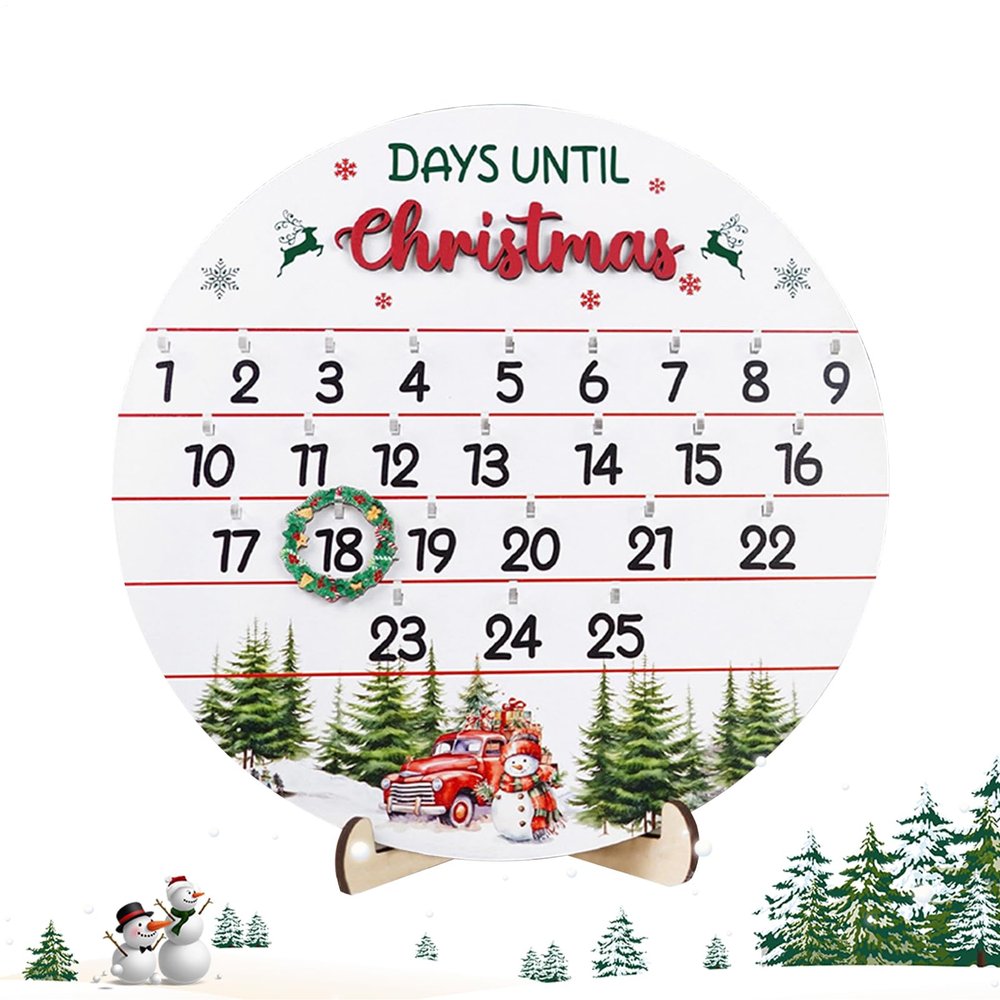 Christmas Advent Decorative Door Sign Calendar Ornament