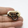 Metal Folding Latch, Oval Push Lock, 1 Pc (Light Gold) view 2