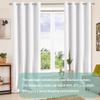 QINLIQIN Blackout Curtain, 1 Piece, 255 x 160 cm, Sound-Reducing, White view 2