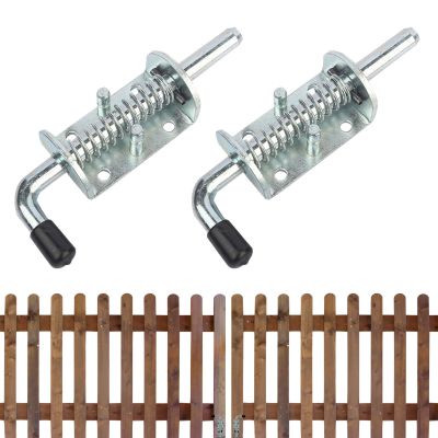 2-Pack Spring Gate Bolts with Rubber Handles