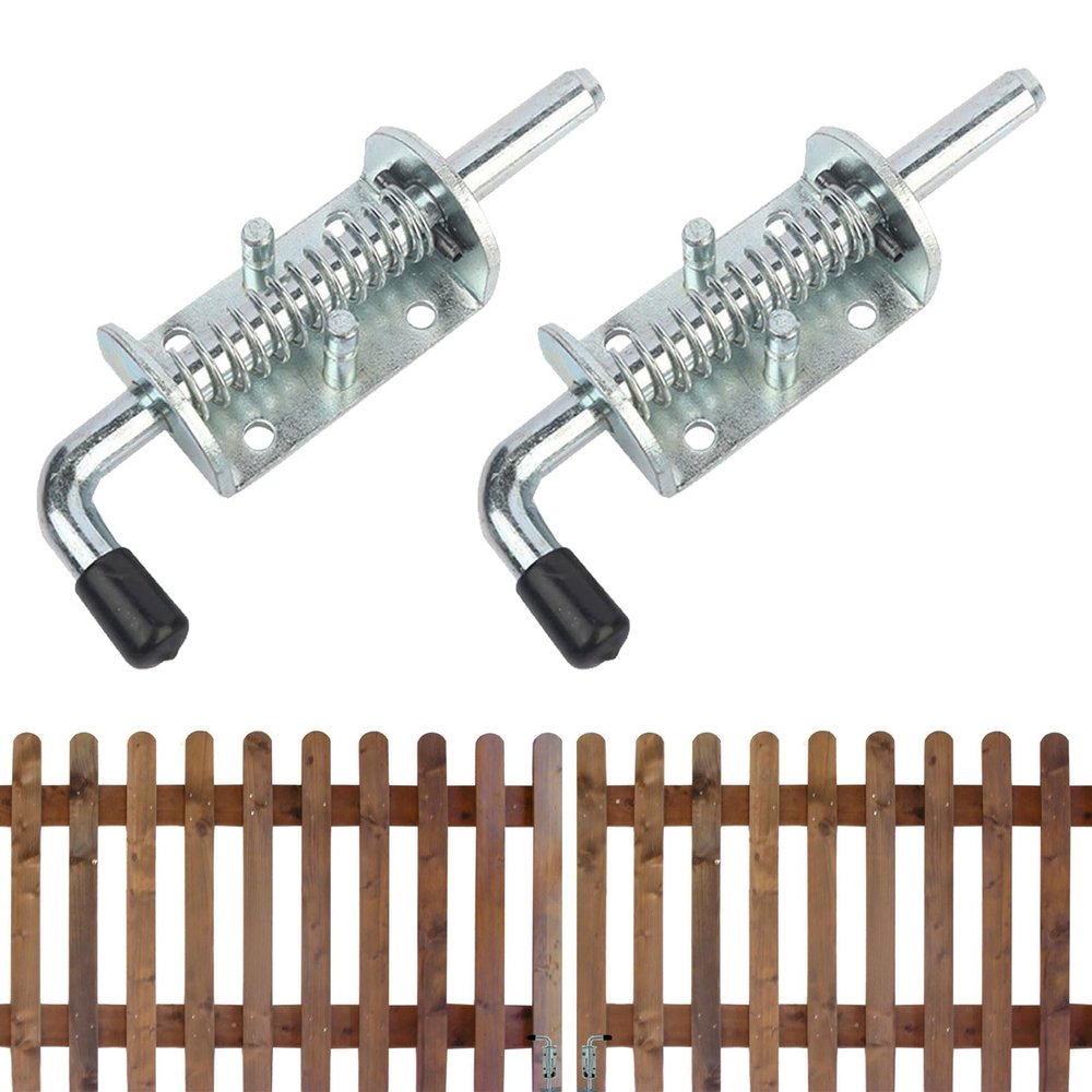 2-Pack Spring Gate Bolts with Rubber Handles