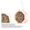Acouto Wooden Bee House Nesting Box for Outdoor Garden Decor view 2