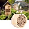 Acouto Wooden Bee House Nesting Box for Outdoor Garden Decor view 3