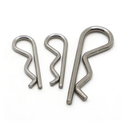 304 Stainless Steel R-Type Wave Spring Cotter Pin, M5 x 100 mm, 1 Piece