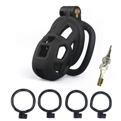 ZeeKoug Sports and Fitness Protective Cage, Comfortable Accessory with a Porous Black Ultra-Compact Design and Four Replaceable Rings of Different Sizes