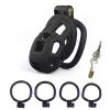 ZeeKoug Sports and Fitness Protective Cage, Comfortable Accessory with a Porous Black Ultra-Compact Design and Four Replaceable Rings of Different Sizes view 1