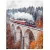 Paint by Numbers for Adults, Train and Bridge Canvas Kit, 40 x 55 cm, 8YH-4014 view 1