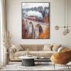 Paint by Numbers for Adults, Train and Bridge Canvas Kit, 40 x 55 cm, 8YH-4014 view 2