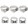 6-Pack 304 Stainless Steel T-Bolt Hose Clamps, 40–43 mm view 1