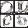6-Pack 304 Stainless Steel T-Bolt Hose Clamps, 40–43 mm view 3