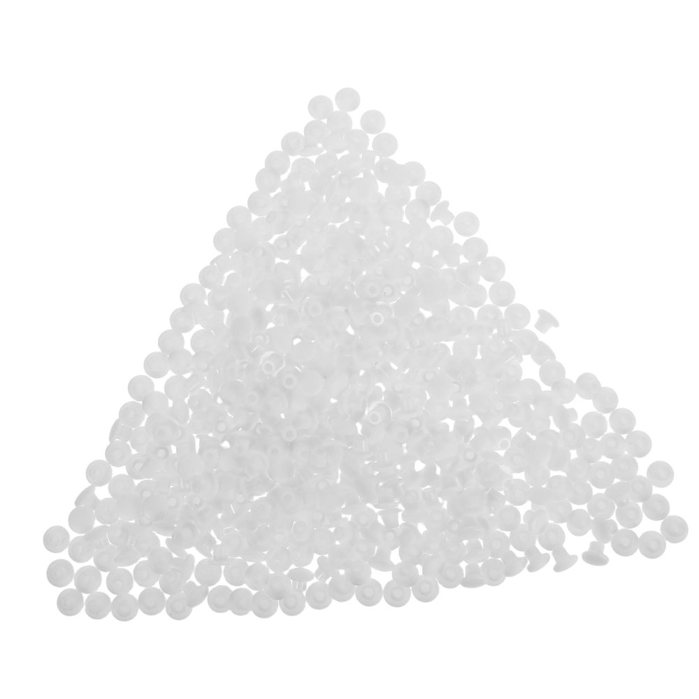GLEAVI 500-Piece Round White Plastic Screw Hole Plugs for Furniture