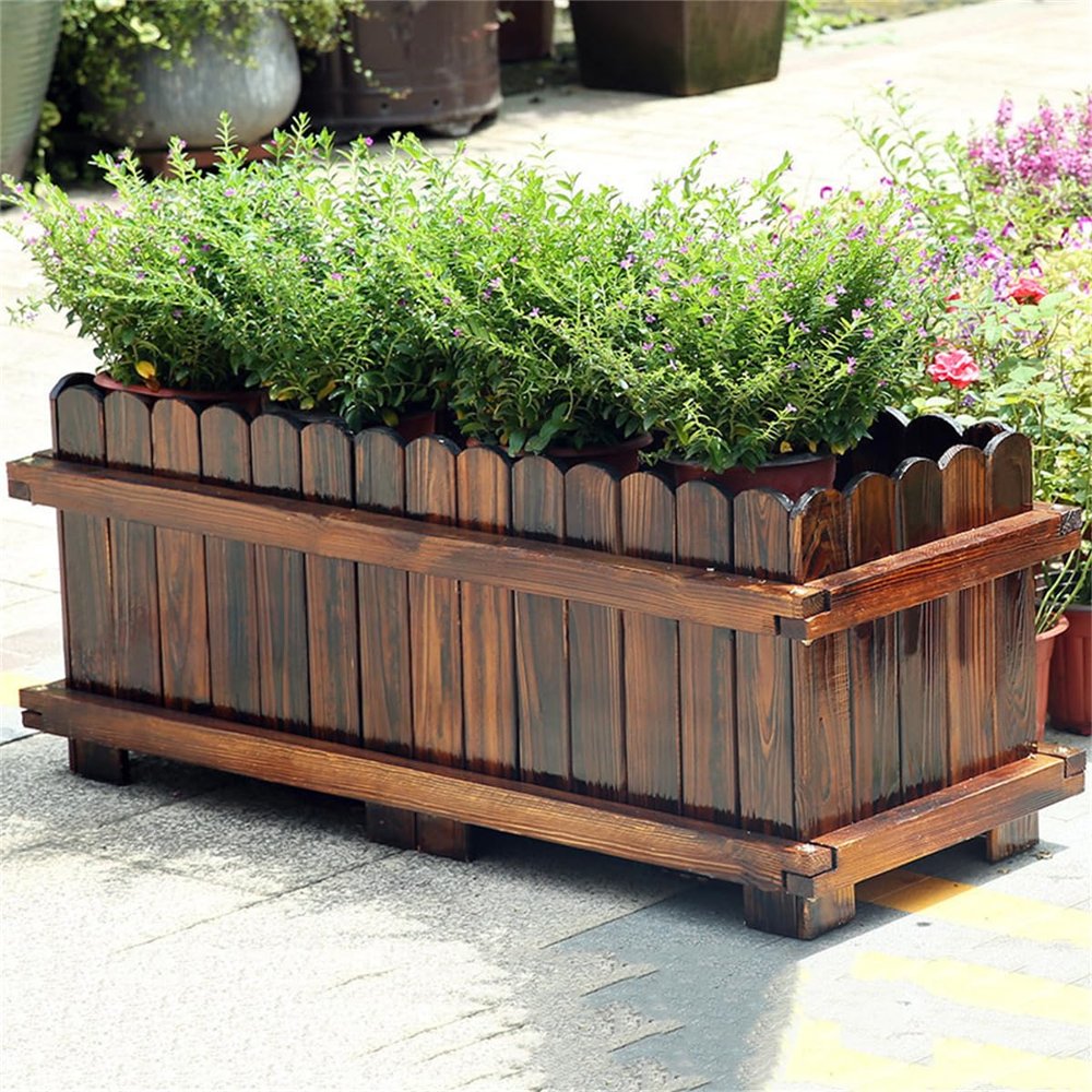 Raised Garden Bed with Legs, Wooden Outdoor Planter Box