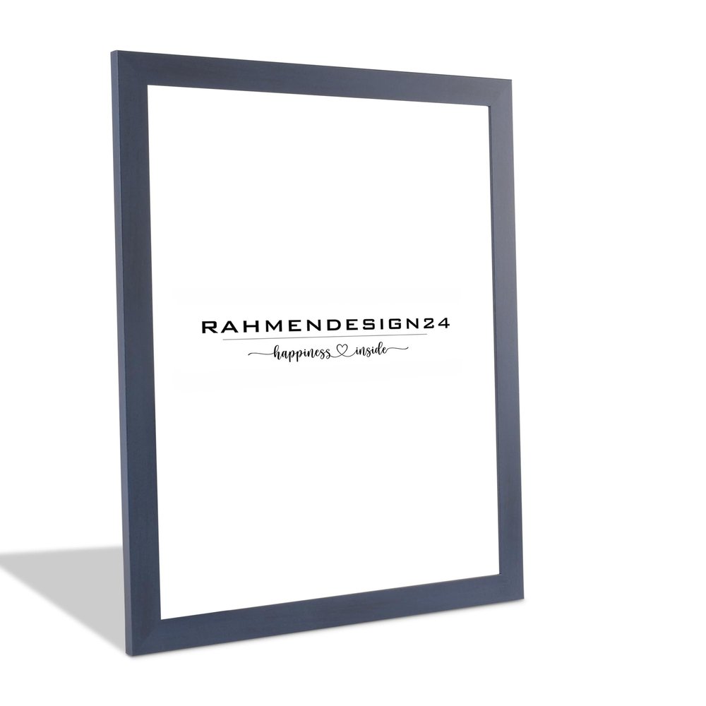 Rahmendesign24 Milano Picture Frame, Dark Blue, 24 x 30 cm