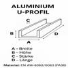 Aluminum U-Channel Profile (2000 mm, 40 × 40 × 2 mm) view 2