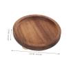 ULTECHNOVO Round Solid Wood Serving Tray with Feet view 2