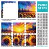 1000-Piece Puzzle for Adults, Glowing Sunflowers at Sunset, Ages 14+ view 4