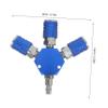 Anneome 3-Way Aluminum Air Manifold, NPT Pneumatic Quick Coupler for Industrial Air Tools view 2