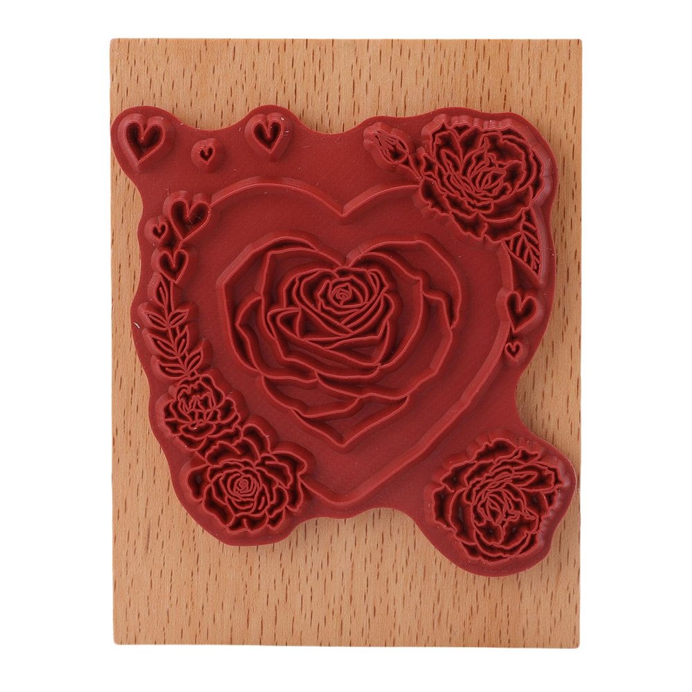 HEEPDD Rose Stamp, Multi-Purpose Wooden Craft Stamp