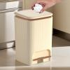 Bathroom Trash Can with Lid, 15 L, Quiet Waste Bin view 3