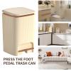 Bathroom Trash Can with Lid, 15 L, Quiet Waste Bin view 4