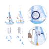 BESTonZON Set of 2 Nautical Wind Chimes with Helm and Starfish view 2