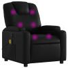 Homgoday Massage Recliner, Faux Leather, Black Lounge Chair view 2