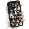 Saqmkil Halloween Case for iPhone 16 Pro Max 6.9", Black Silicone TPU Case with Flower Design view 1