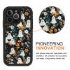 Saqmkil Halloween Case for iPhone 16 Pro Max 6.9", Black Silicone TPU Case with Flower Design view 2