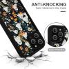 Saqmkil Halloween Case for iPhone 16 Pro Max 6.9", Black Silicone TPU Case with Flower Design view 4
