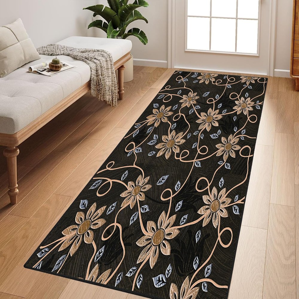 CONGCLI Area Rug Runner, 78 x 145 cm, Flatweave, Subtle Pattern