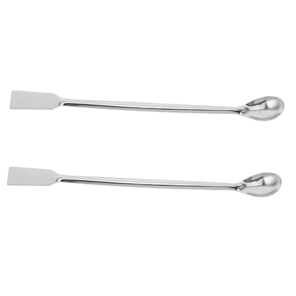 BRIGHTFUFU 2-Pack Stainless Steel Laboratory Spoons with Long Handles for Precise Dosing
