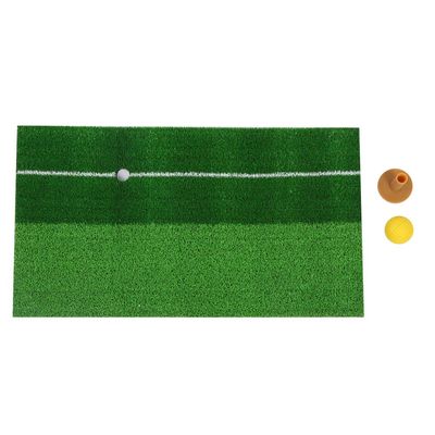 Practice Mat | 28 x 50 cm Portable Hitting Mat with Putter | Secure Grip for Indoor and Outdoor Use | Training Aid for Beginners | Includes Tee and Folding Putter