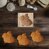 DIY 3D Wooden Cookie Mold, Cute Animal Shape, Cookie Stamp, Brown-C view 1