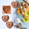 DIY 3D Wooden Cookie Mold, Cute Animal Shape, Cookie Stamp, Brown-C view 4