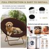 Waterproof Stretch Moon Chair Covers, 28–32 in Round Saucer Chair Slipcovers, Brown, Set of 2 view 4