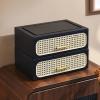 Plastic Desk Organizer with Drawers, Stackable Storage Box for Office and Home view 1