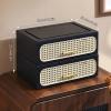 Plastic Desk Organizer with Drawers, Stackable Storage Box for Office and Home view 3