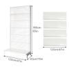 Supermarket Gondola Shelf with 30 Hooks, 5 Tiers view 2